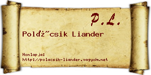 Polácsik Liander névjegykártya